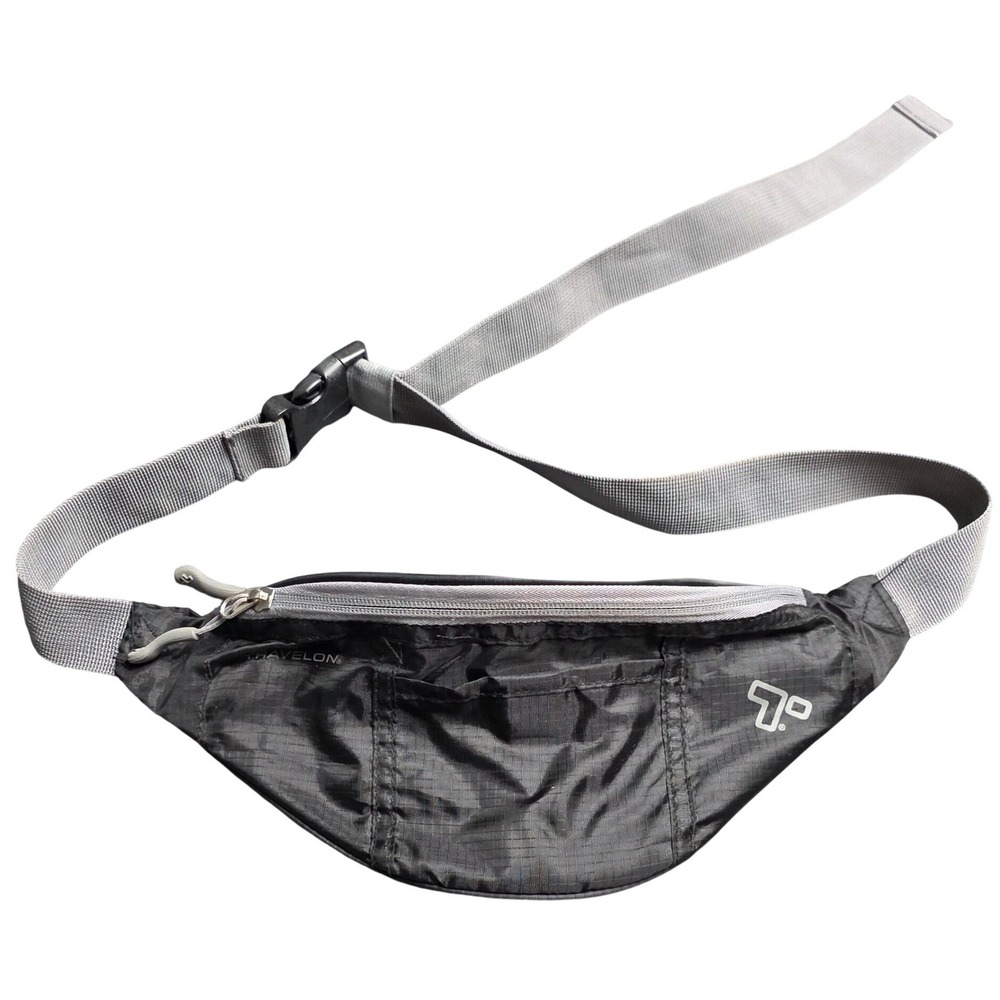 Travelon‎ Fanny Pack Waist Hip Belt Bag Pouch Unisex One Size Black Travel Sport